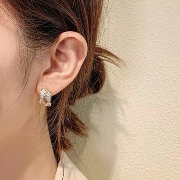 💛C-shaped Zircon Earrings - Picture 2 of 6